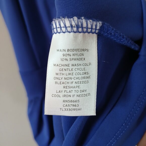 Leith Women's Dress Size Small Blue Cross Strapped Royal Blue Mini Spandex Nylon - Picture 10 of 16